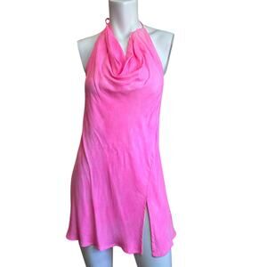 Vintage Souls Sheena Mini Dress in Electric Pink sz S NWT Flawed